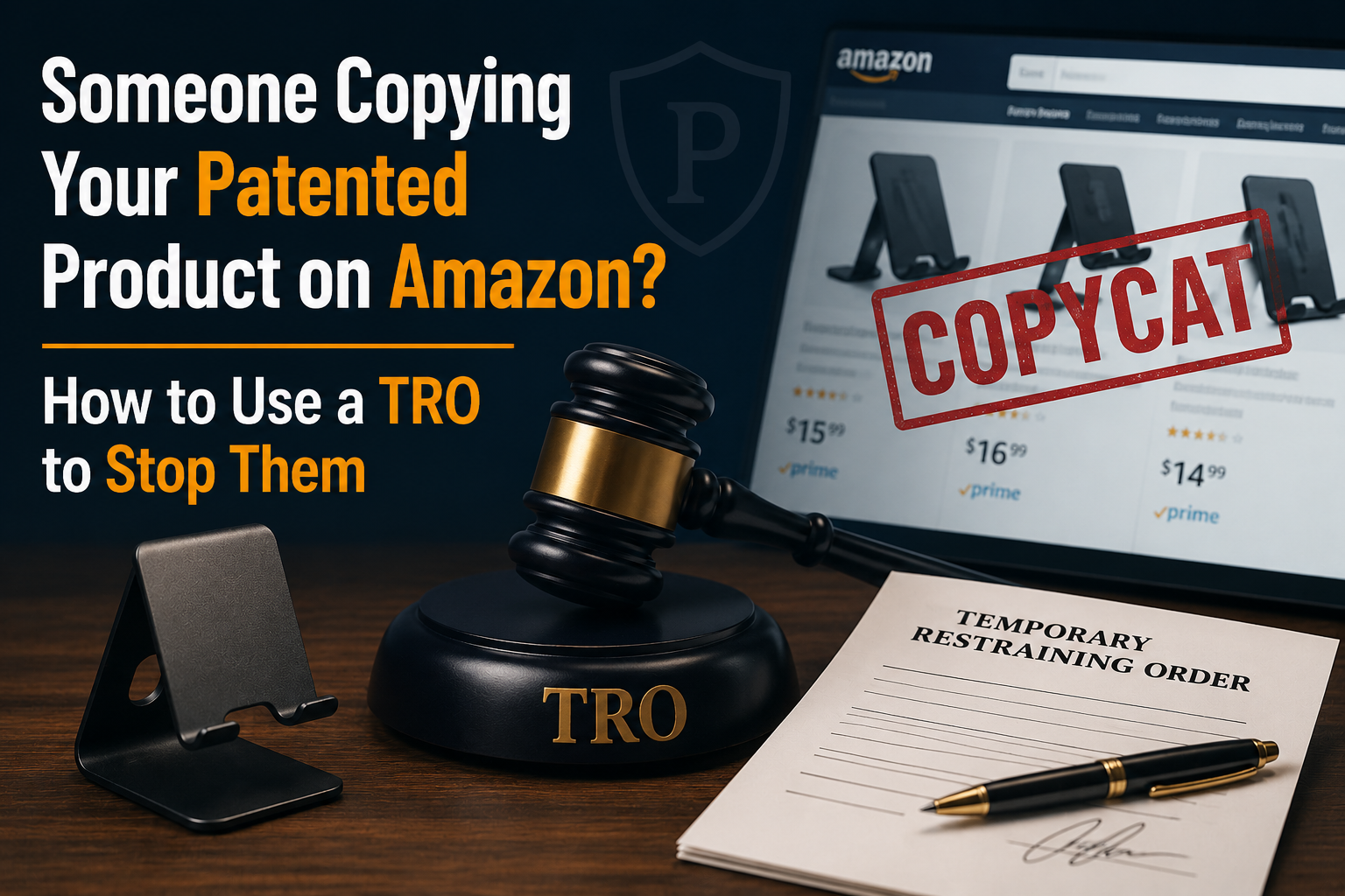 Someone Copying Your Patented Product on Amazon? How to Use a TRO to Stop Them